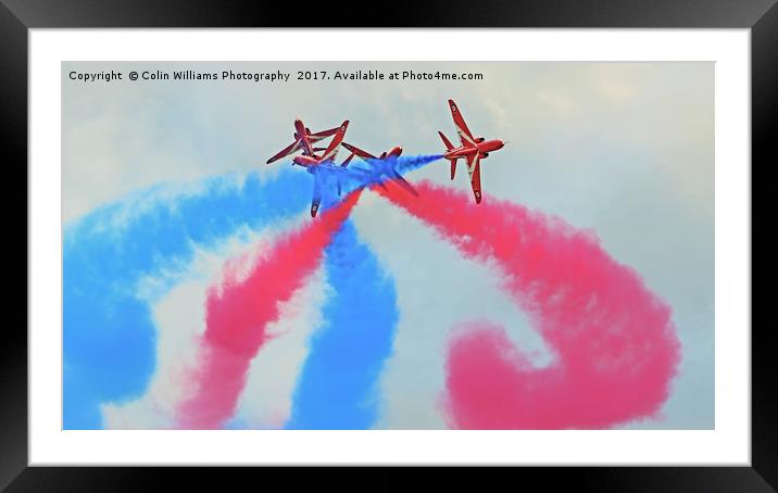 The Red Arrows At Flying Legends 3 Framed Mounted Print by Colin Williams Photography