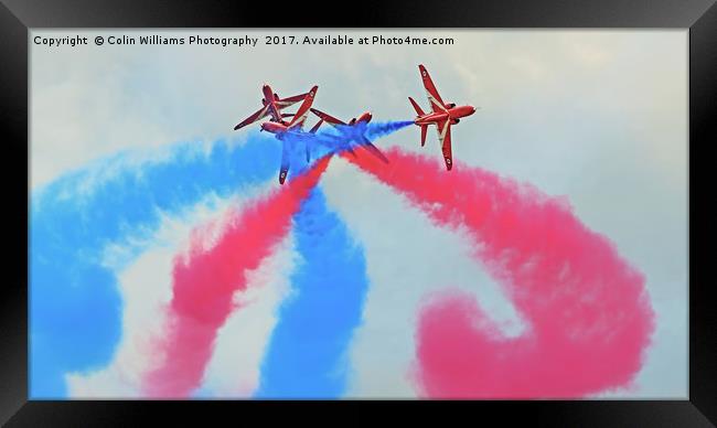 The Red Arrows At Flying Legends 3 Framed Print by Colin Williams Photography