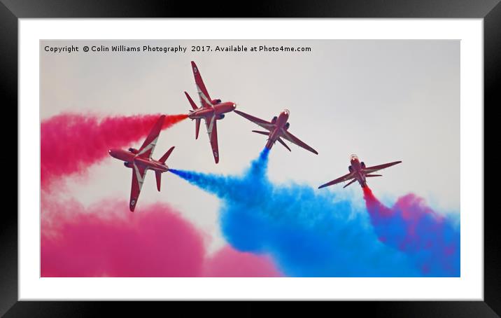 The Red Arrows At Flying Legends 4 Framed Mounted Print by Colin Williams Photography