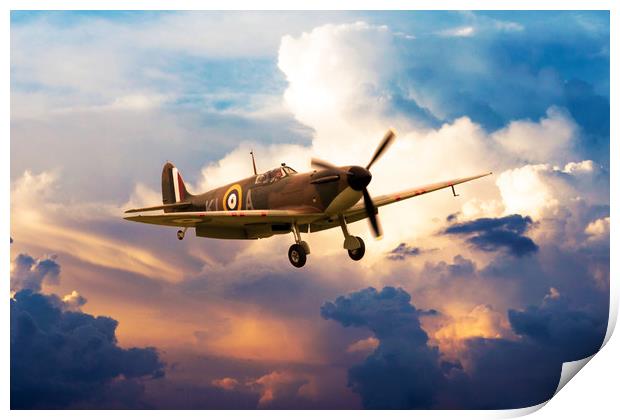 Supermarine Spitfire MkI G-CGUK Print by J Biggadike