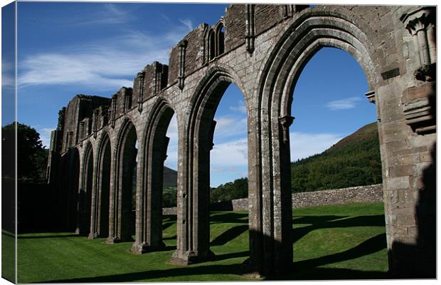 Llanthony priory Canvas Print by mark blower