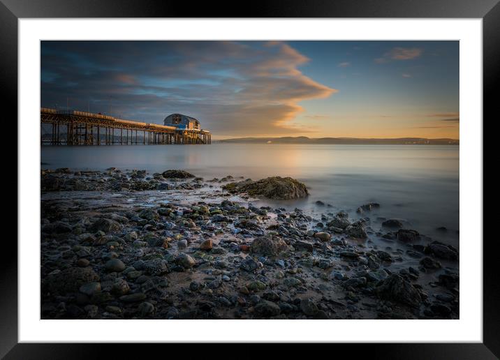 The new lifeboat house on Mumbles pier at sunrise. Framed Mounted Print by Bryn Morgan