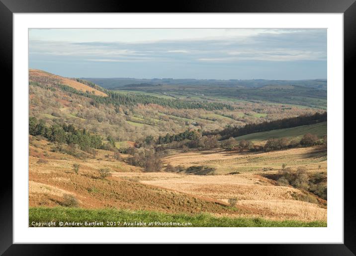 Storey Arms, Brecon Beacons, South Wales, UK.  Framed Mounted Print by Andrew Bartlett