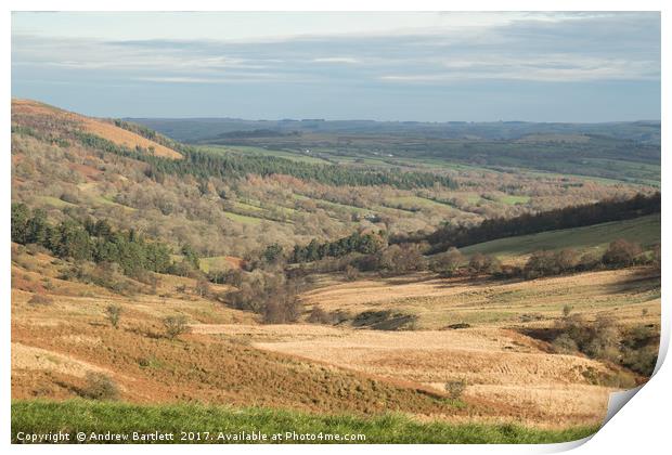 Storey Arms, Brecon Beacons, South Wales, UK.  Print by Andrew Bartlett