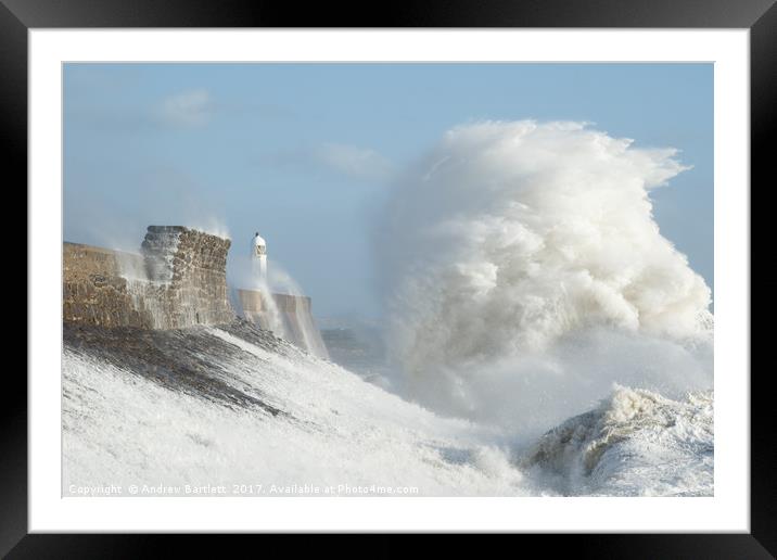 Porthcawl, South Wales, UK, Hurricane Ophelia. Framed Mounted Print by Andrew Bartlett