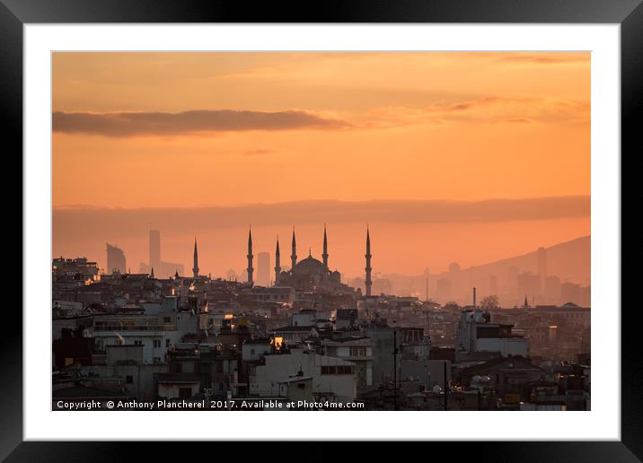Dawn over Istanbul Framed Mounted Print by Anthony Plancherel
