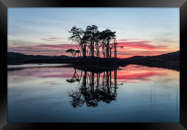 Scottish Highland sunset Framed Print by Steve Lansdell