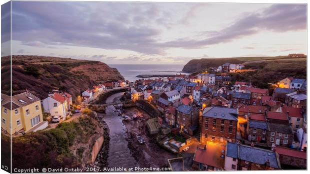 Staithes at sunrise Canvas Print by David Oxtaby  ARPS
