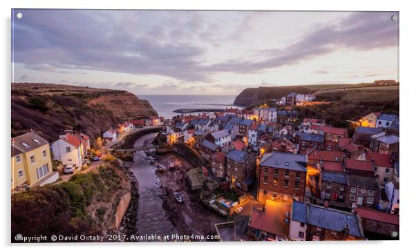 Staithes at sunrise Acrylic by David Oxtaby  ARPS