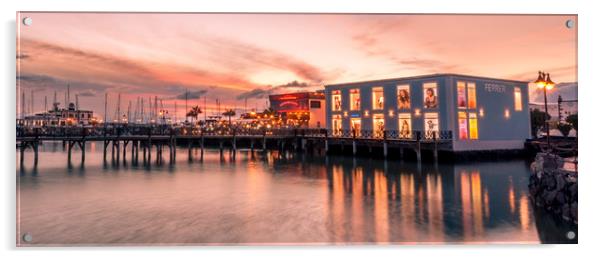 Sunset shopping at the Marina Acrylic by Naylor's Photography