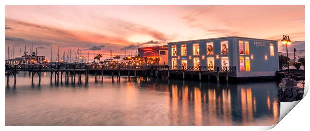 Sunset shopping at the Marina Print by Naylor's Photography