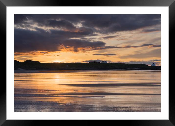 Bamburgh Beach Sundown Framed Mounted Print by Naylor's Photography