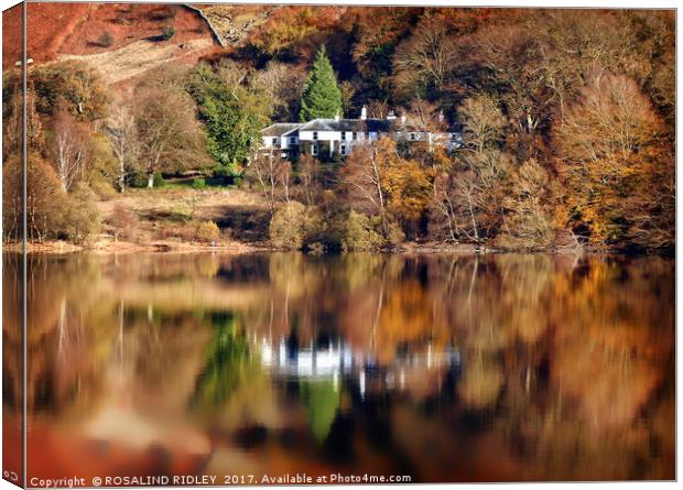 "Autumn reflections at Thirlmere 4 " Canvas Print by ROS RIDLEY