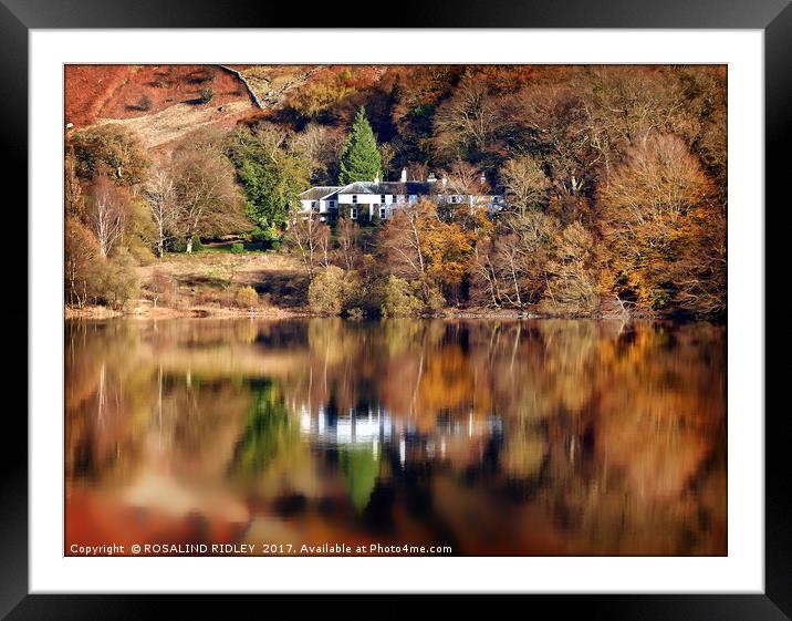 "Autumn reflections at Thirlmere 4 " Framed Mounted Print by ROS RIDLEY