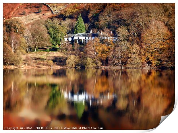 "Autumn reflections at Thirlmere 4 " Print by ROS RIDLEY