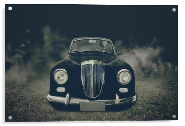 old car Lancia Acrylic by Guido Parmiggiani