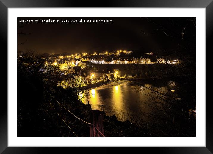 Portree on a dreich November evening Framed Mounted Print by Richard Smith