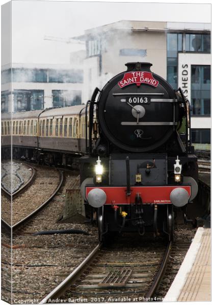 60161 Tornado arrives in Cardiff, UK. Canvas Print by Andrew Bartlett