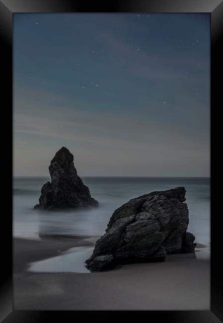 Two old friends in the dark Framed Print by Peter Scott