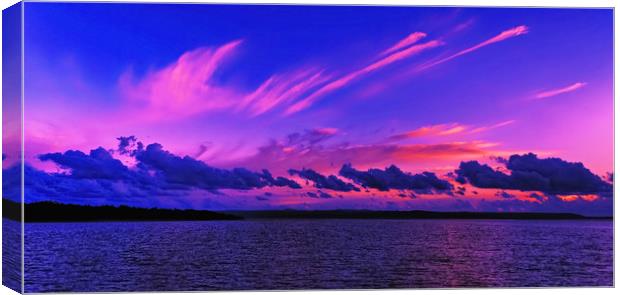 Pink splendour a coastal fantasy sunrise. Canvas Print by Geoff Childs