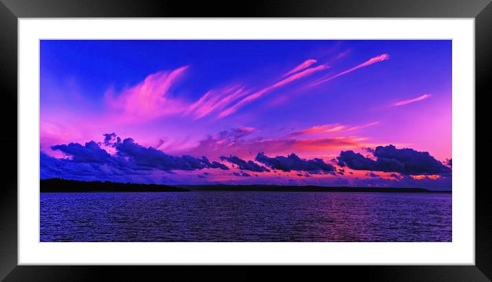 Pink splendour a coastal fantasy sunrise. Framed Mounted Print by Geoff Childs