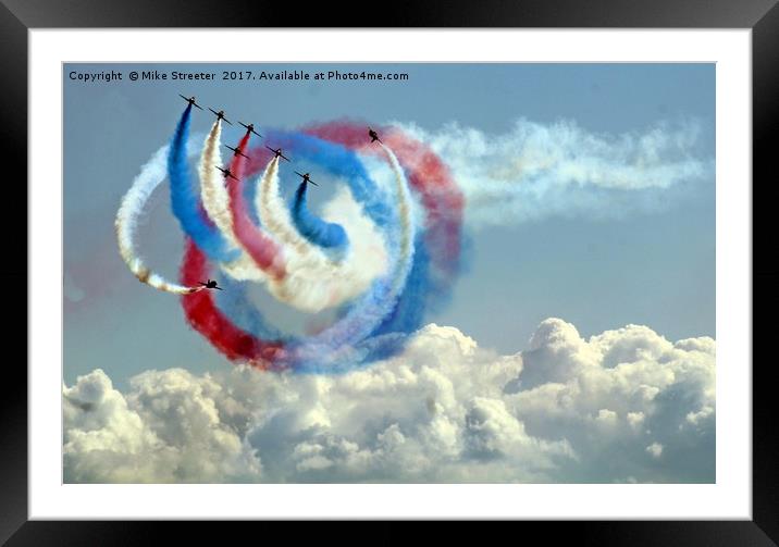 The Red Arrows Framed Mounted Print by Mike Streeter