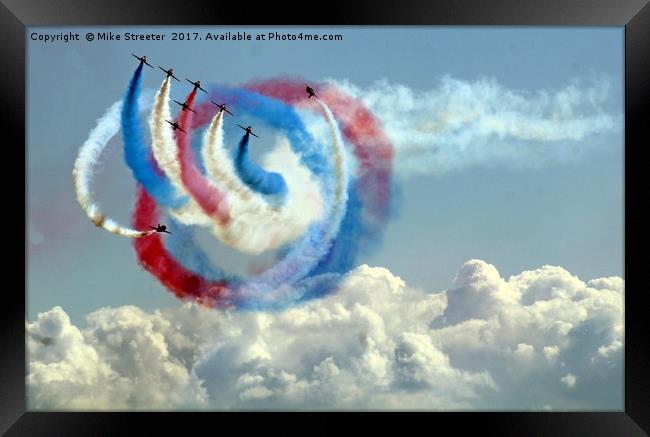 The Red Arrows Framed Print by Mike Streeter