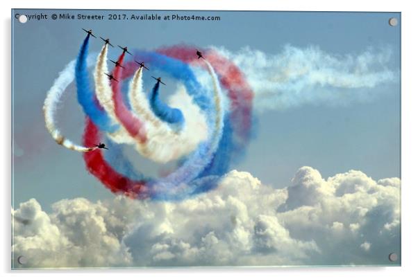 The Red Arrows Acrylic by Mike Streeter