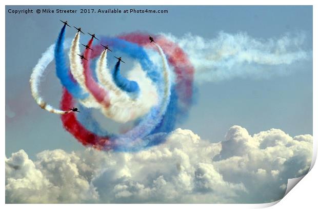The Red Arrows Print by Mike Streeter