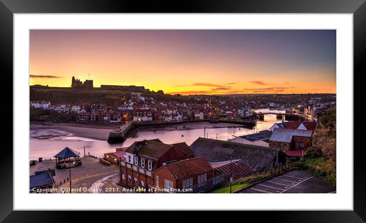 Sunrise over Whitby Abbey Framed Mounted Print by David Oxtaby  ARPS