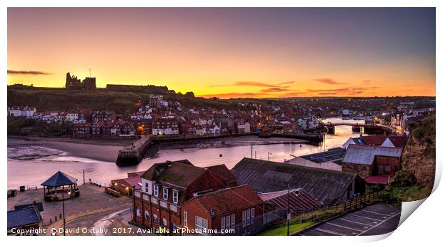 Sunrise over Whitby Abbey Print by David Oxtaby  ARPS
