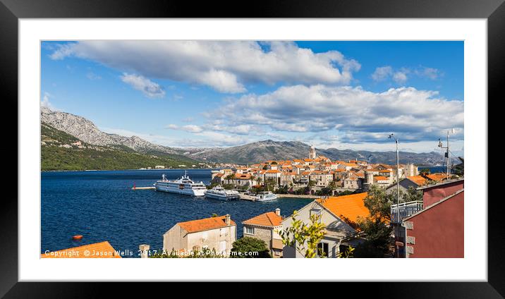 Colours of Korcula old town Framed Mounted Print by Jason Wells
