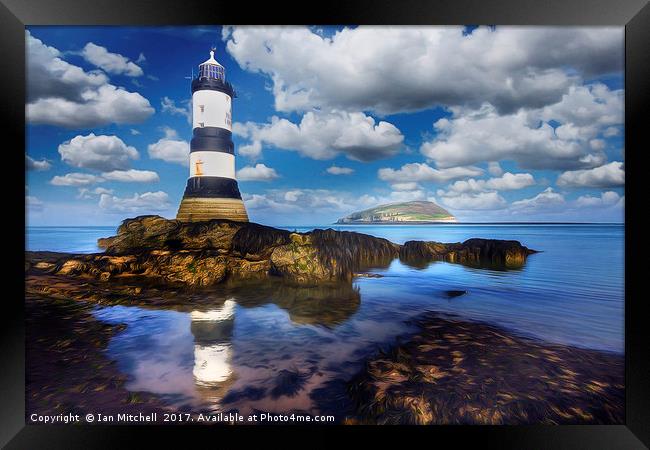 Penmon Lighthouse Framed Print by Ian Mitchell