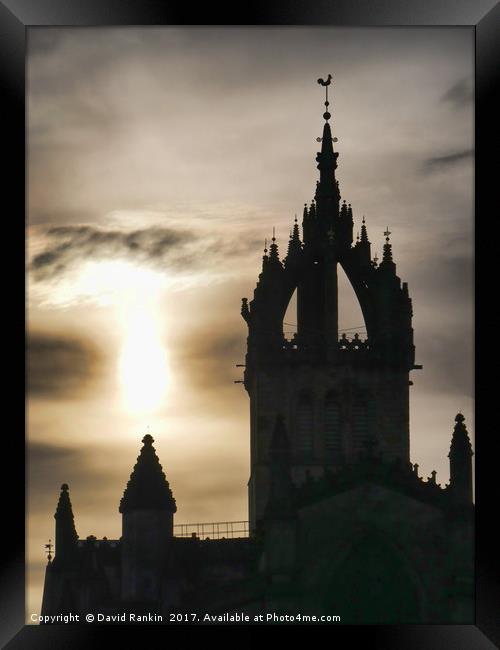 the spire of St Giles Cathedral on the Royal Mile  Framed Print by Photogold Prints