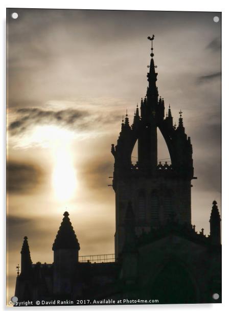 the spire of St Giles Cathedral on the Royal Mile  Acrylic by Photogold Prints