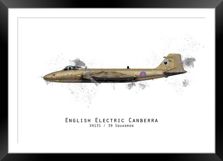 Canberra Sketch - XH131 Framed Mounted Print by J Biggadike