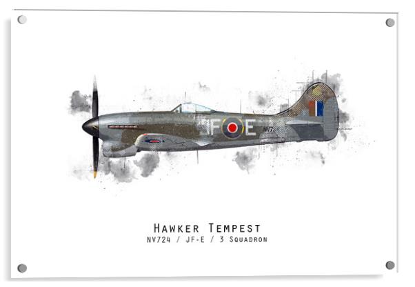 Tempest Sketch - NV724 Acrylic by J Biggadike
