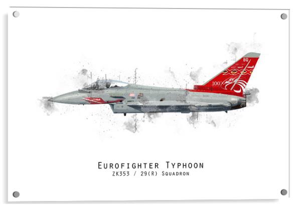 Typhoon Sketch - ZK353 Acrylic by J Biggadike