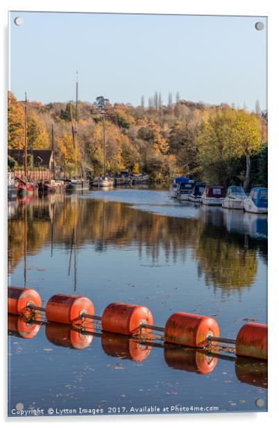 River Medway Allington Acrylic by Wayne Lytton
