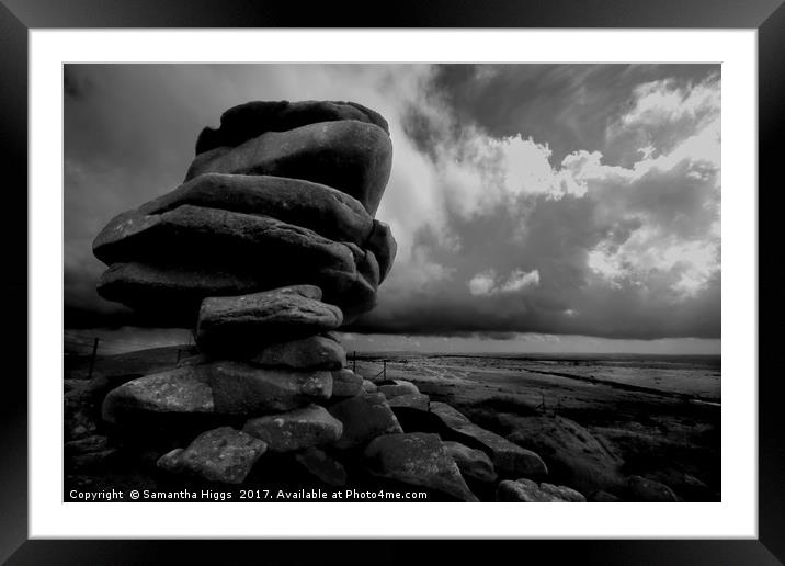 The Cheesewring, Bodmin Moor Framed Mounted Print by Samantha Higgs