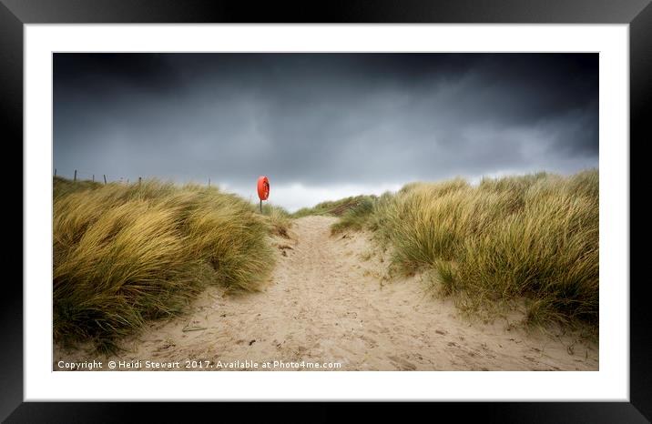 Through the Dunes, Clachtoll Framed Mounted Print by Heidi Stewart