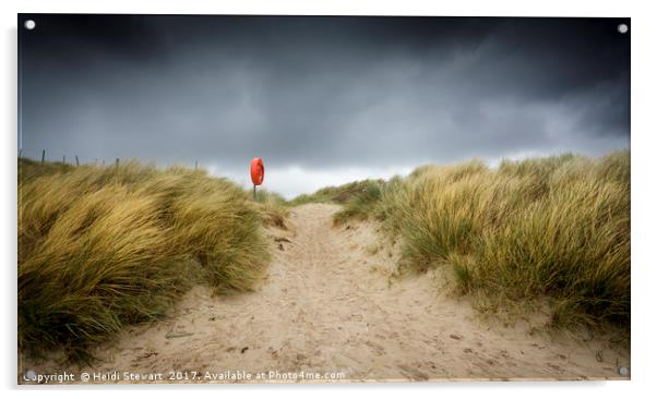 Through the Dunes, Clachtoll Acrylic by Heidi Stewart
