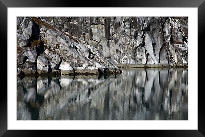 Rock and Water Framed Mounted Print by Stephen Maxwell