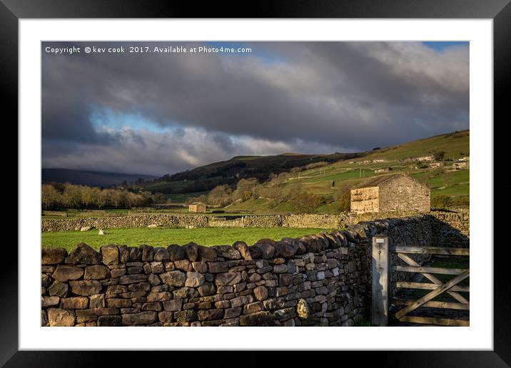 Dry stone walling Framed Mounted Print by kevin cook