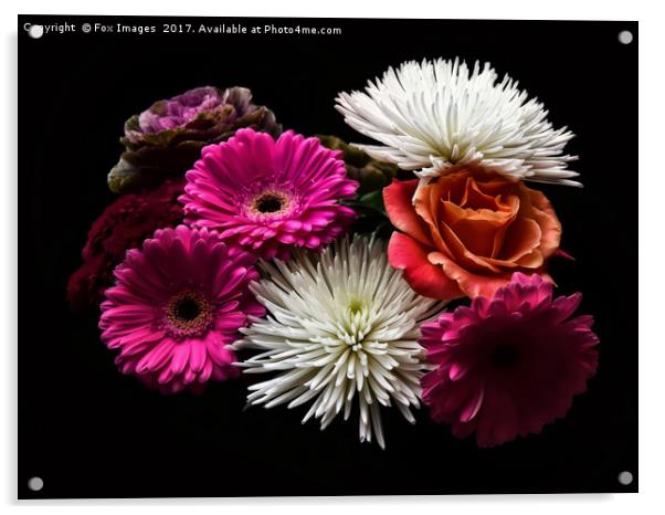 Flowers in the dark Acrylic by Derrick Fox Lomax