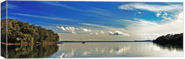 Nautical landscape waterscape reflections Canvas Print by Geoff Childs