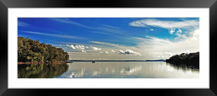 Nautical landscape waterscape reflections Framed Mounted Print by Geoff Childs