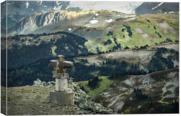 On top of Whistler Mountain Canvas Print by Chantal Cooper