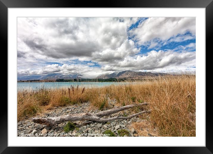 Lake Tekapo and the Southern Alps, South Island, New Zealand Framed Mounted Print by Kevin Hellon