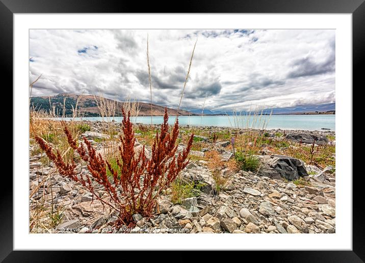 Lake Tekapo and the Southern Alps, South Island, New Zealand Framed Mounted Print by Kevin Hellon